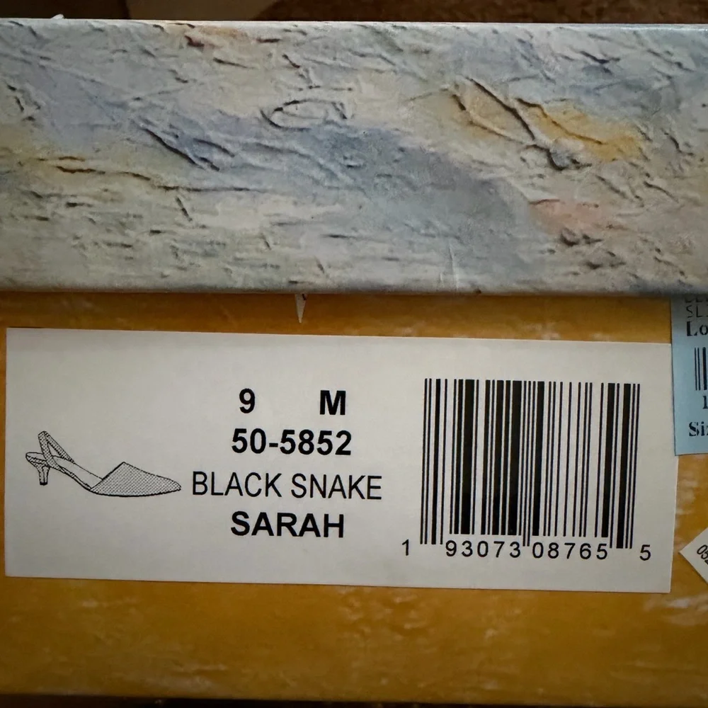 Sara Black Women's Slingback Heels - Picture 3 of 3